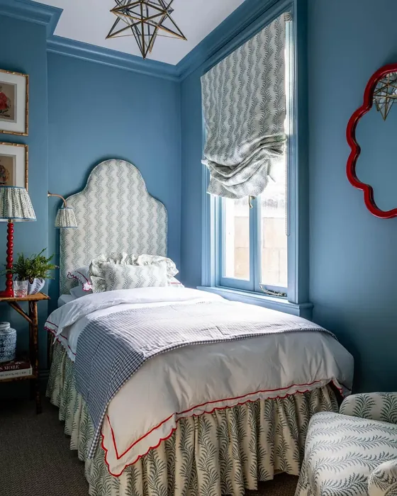 Farrow and Ball Stone Blue schlafzimmer interior