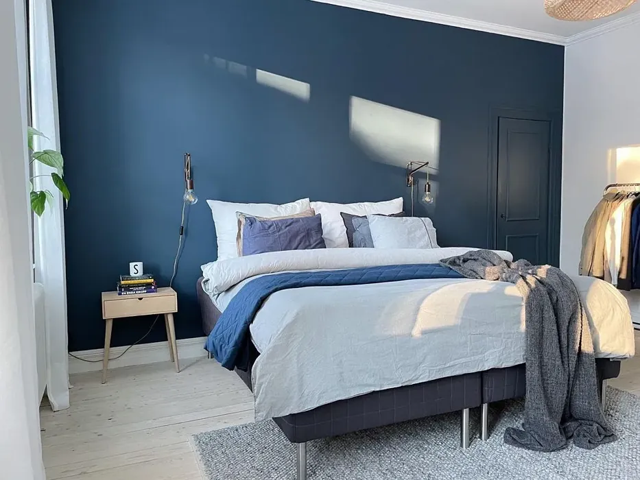 Farrow and Ball Stiffkey Blue 281 schlafzimmer